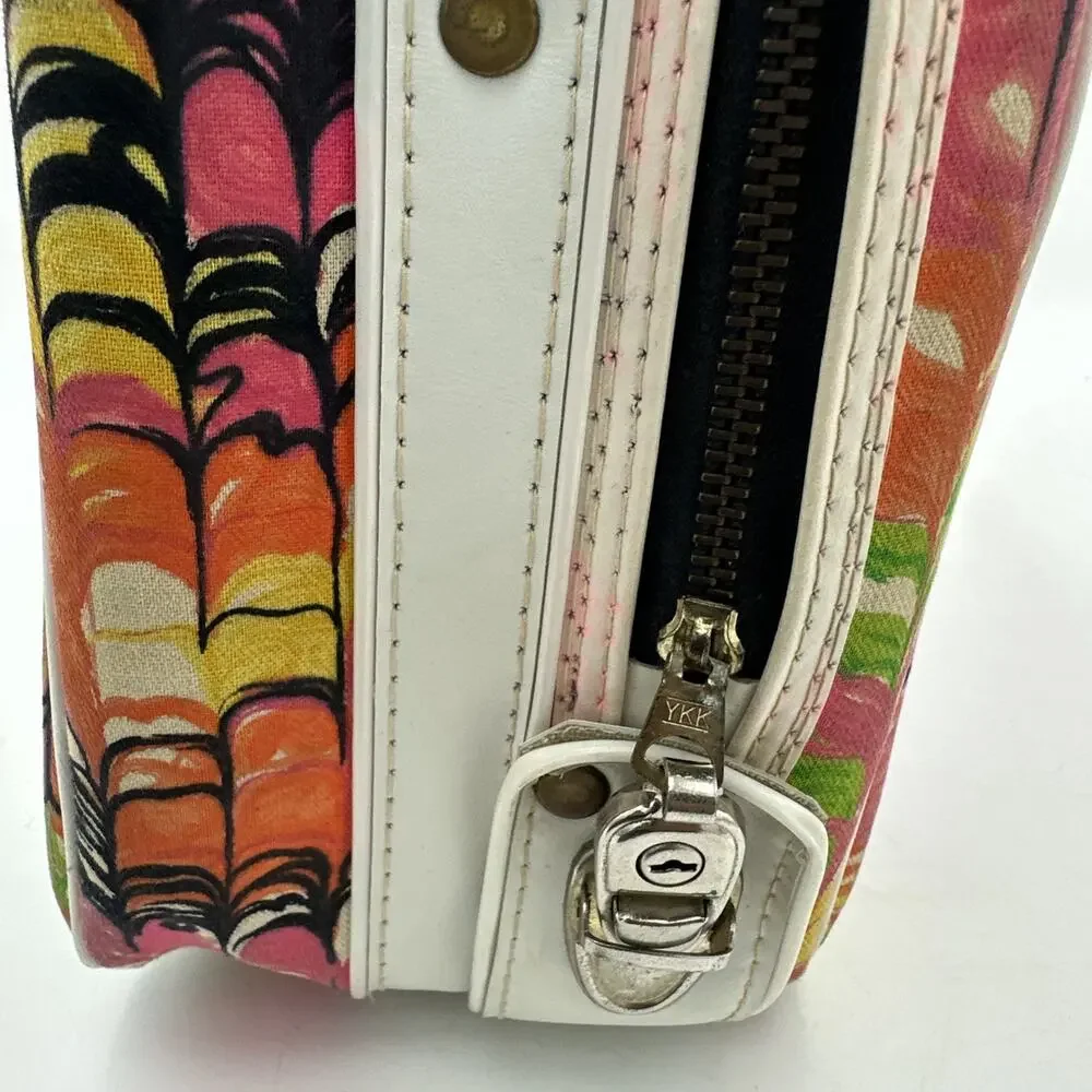 Vintage Colorful Geometric Groovy Suitcase 1960-70s MCM